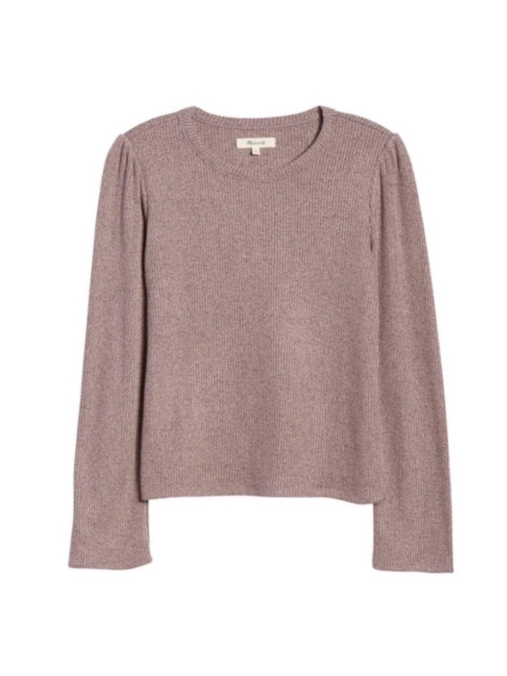 Madewell Ribbed Knit Flare Sleeve Top Size XL